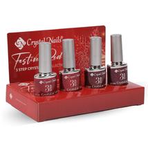 CN Festive Red 3 STEP CrystaLac készlet (4x4ml)