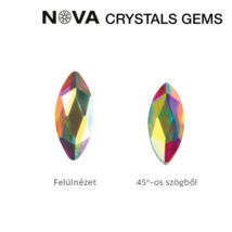 CN NOVA Formakő Búzaszem (3,4x8 mm) - Crystal AB