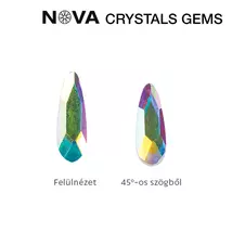 CN Nova Crystal Gems Formakő (2x6 mm) - Csepp (Crystal AB)