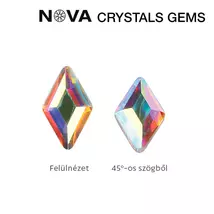 CN Nova Crystal Gems Formakő (3x5 mm) - Rombusz (Crystal AB)