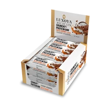 Luxoya Crunchy Protein Bar (Fehérje szelet) Gyűjtődoboz 12x45 g - Karamella-Kókusz ízű