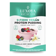 Luxoya Vegán Protein Pudding (Rostpuding fehérjével) 45 g -  Vanília-erdei gyümölcs ízű