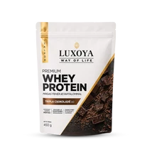 Luxoya Whey Protein (Tejsavó fehérje italpor) 450 g - Tripla csokoládé ízű