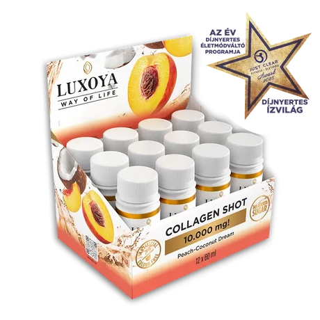 Luxoya Collagen Shot Gyűjtődoboz 12x60 ml - Őszibarack-Kókusz ízű