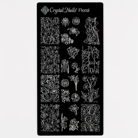 CN körömnyomda sablon floral dejavu
