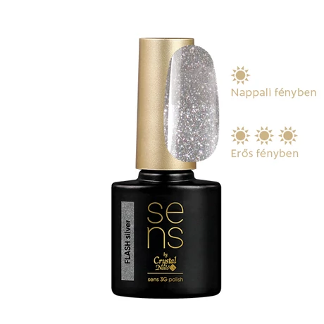 CN SENS 3G Polish Flash géllakk THF 4 ml - Silver