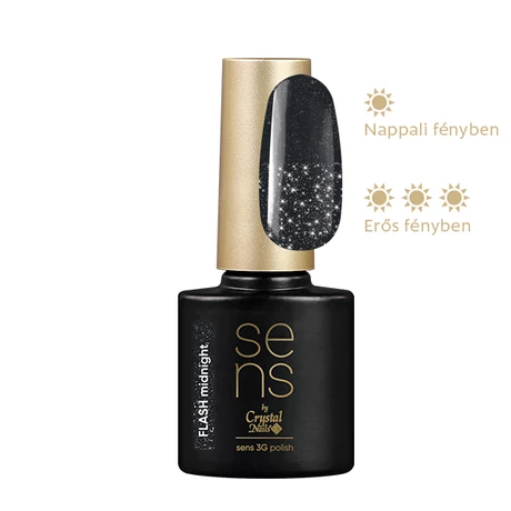 CN SENS 3G Polish Flash Hema Free Géllakk 4 ml - Midnight
