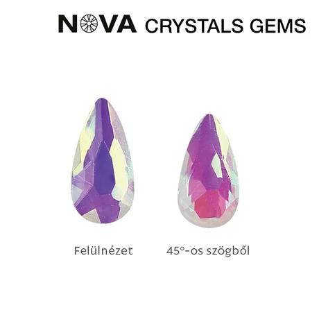 CN Nova Crystal Gems Formakő (5x3 mm) - Csepp (Aurora)