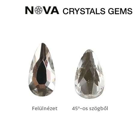 CN Nova Crystal Gems Formakő (5x3 mm) - Csepp (Crystal)