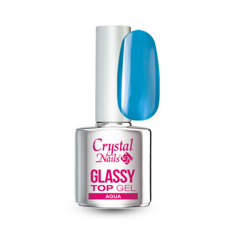 CN Glassy Top Gel (Színes fényzselé) 4 ml - Aqua