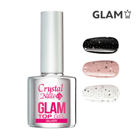 CN Glam Top Gel (Csillogós fényzselé) 4 ml – Silver