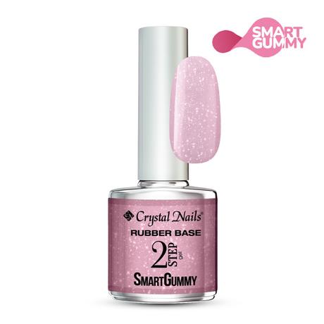CN SmartGummy Rubber Base Gel (Rugalmas alapozó zselé) 8 ml - NR6 Shimmer Rose