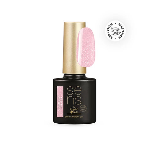 CN SENS Hema Free Flash Base&Builder Gel (Alapozó zselé) 10 ml - Milky Pink THF