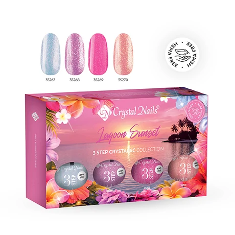 CN Lagoon Sunset 3S Hema Free Crystalac (géllakk) készlet (Limitált!)