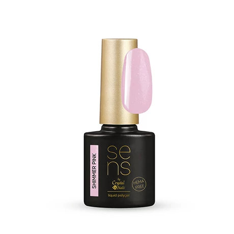 CN SENS Hema Free Liquid Polygel (Ecsetes építőzselé) 10 ml - Shimmer Pink