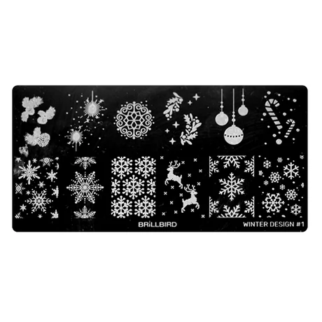 BB Körömnyomda lemez - Winter design 1 dejavu