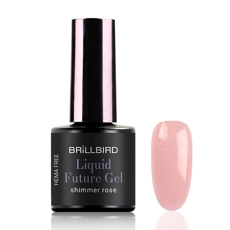 BB Hema Free Liquid Future Polygel (Ecsetes építőzselé) 8 ml - Shimmer Rose
