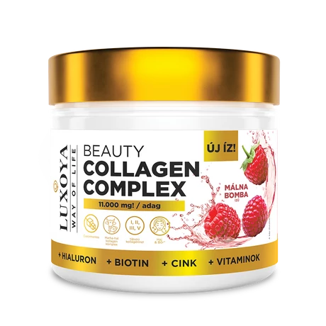 Luxoya Beauty Collagen Complex (Kollagén italpor) 300 g - Málnabomba