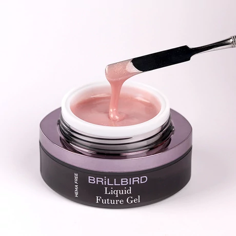 BB Hema Free Liquid Future Polygel (Tégelyes építőzselé) 15 ml - Shimmer Rose