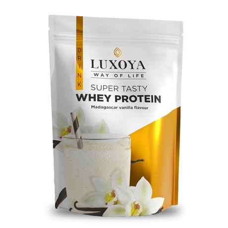 Luxoya Whey Protein (Tejsavó fehérje italpor) 450 g - Madagaszkári vanília ízű