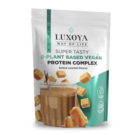 Luxoya Vegán Protein Complex (Fehérje italpor) 450 g - Sós karamella ízű