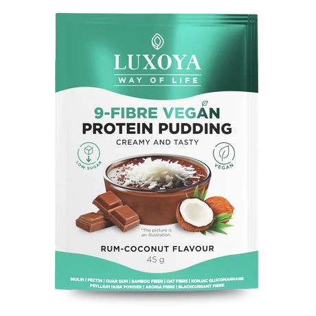 Luxoya Vegán Protein Pudding (Rostpuding fehérjével) 45 g - Rumos kókusz ízű