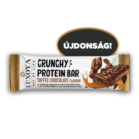 Luxoya Crunchy Protein Bar (Fehérje szelet) 45 g - Karamella-Csokoládé ízű