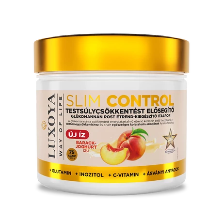 Luxoya Slim Control (Testsúlycsökkentést elősegítő italpor) 300 g - Barackos joghurt