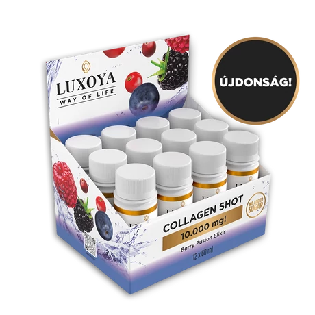 Luxoya Collagen Shot (Folyékony Kollagén) Gyűjtődoboz 12x60 ml - Erdei gyümölcs ízű
