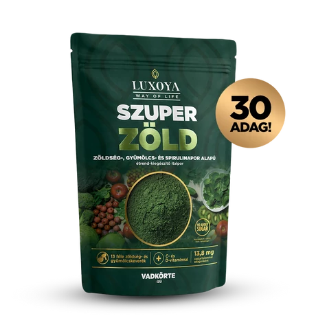 Luxoya Szuperzöld Étrend-kiegészítő italpor 300 g - Vadkörte