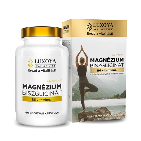 Luxoya Fully Reacted Magnézium+B6 Vitamin - 60 db