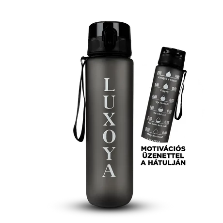 Luxoya Motivációs kulacs - fekete