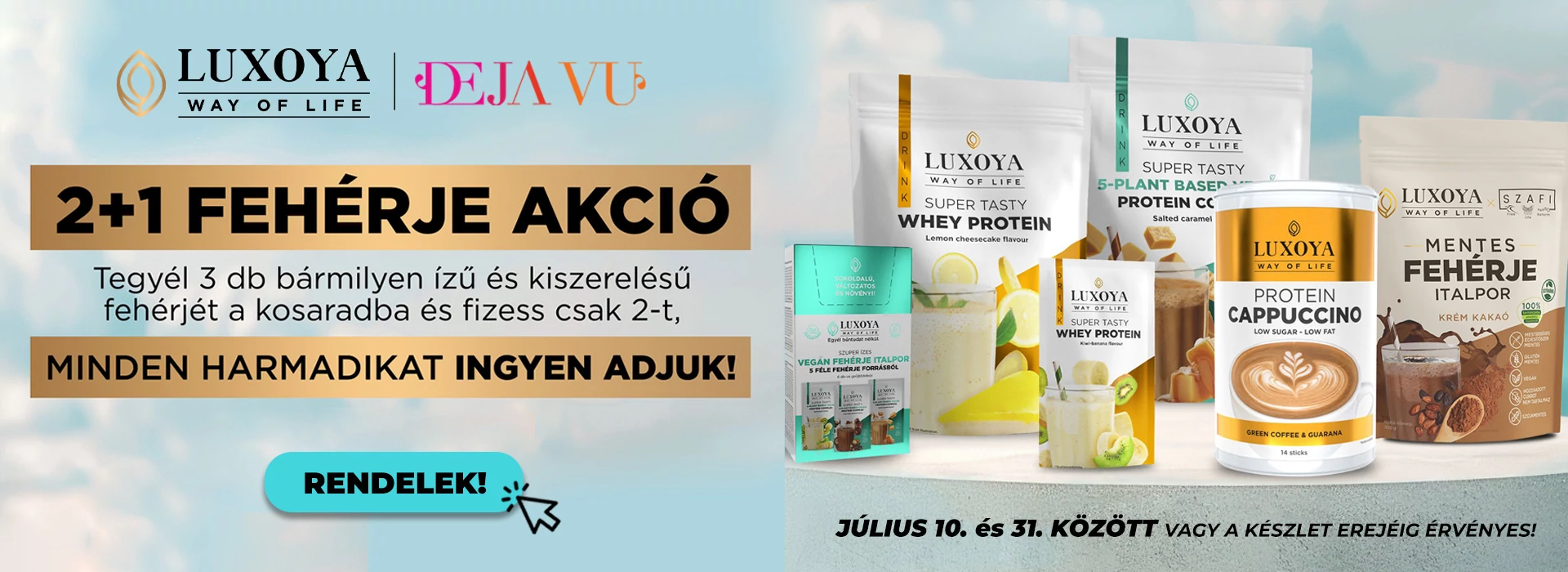 Luxoya 2+1 fehérje akció - 07.10-31.